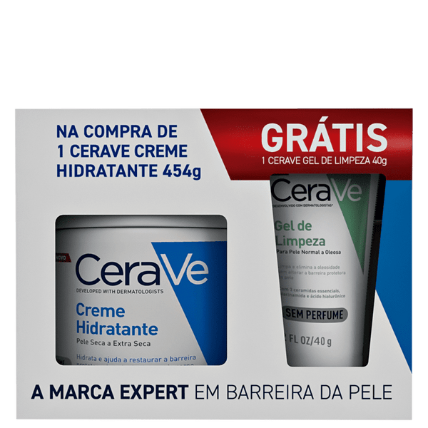 Kit CeraVe Hidratação e Limpeza Facial com 2 Produtos