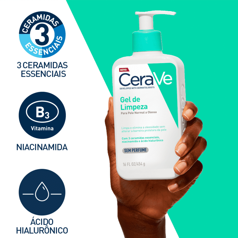 Kit CeraVe Hidratação e Limpeza Facial com 2 Produtos